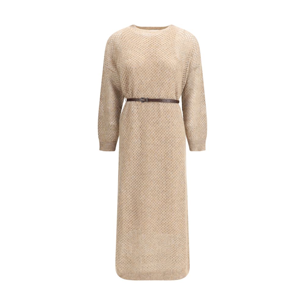 Brunello Cucinelli Perforated Long Dress