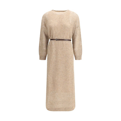 Brunello Cucinelli Perforated Long Dress