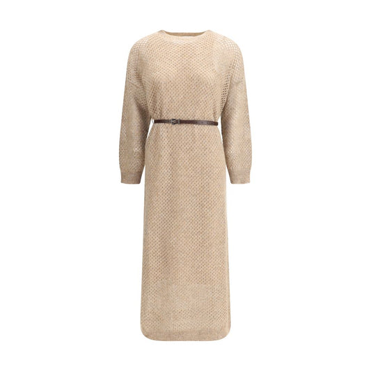 Brunello Cucinelli Perforated Long Dress