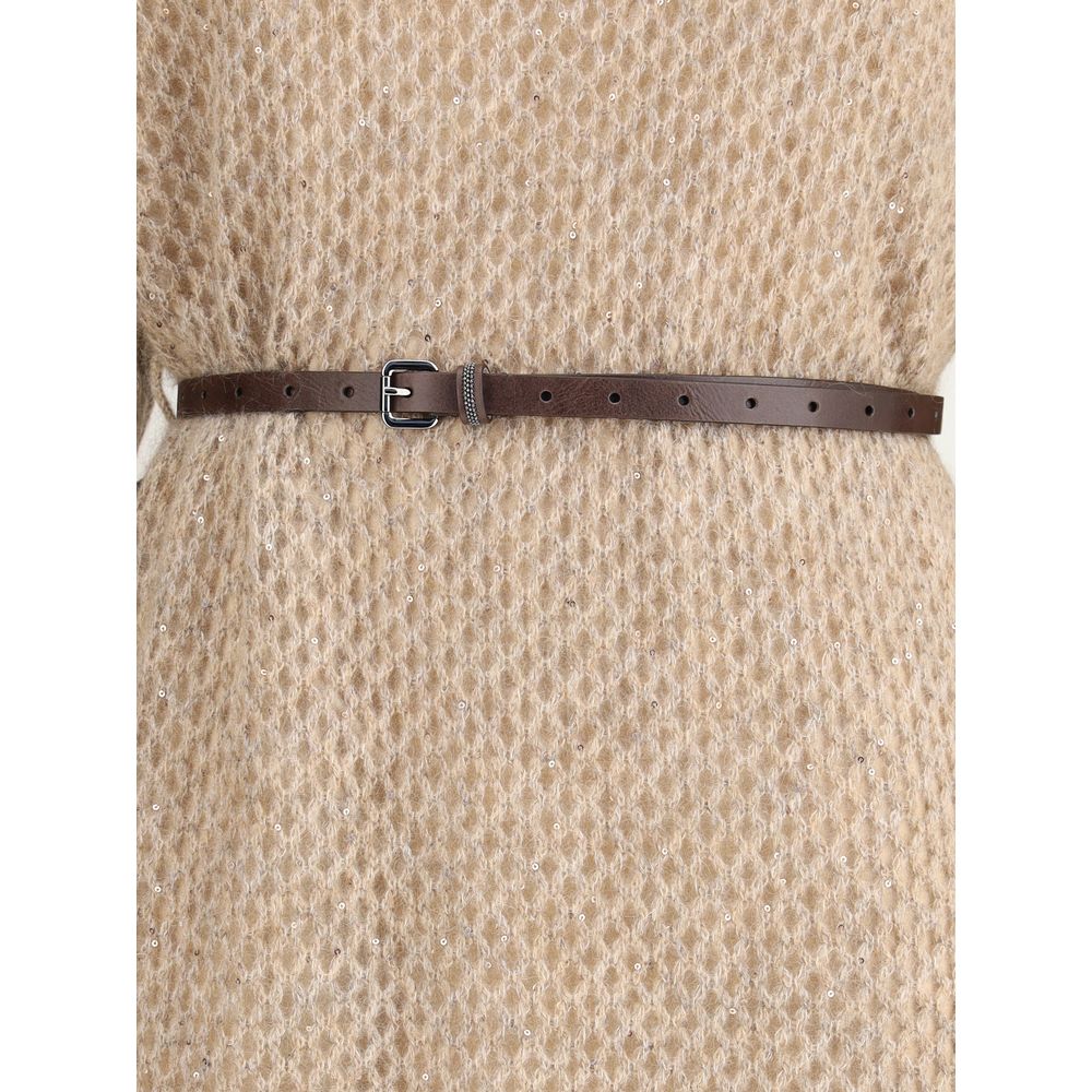 Brunello Cucinelli Perforated Long Dress
