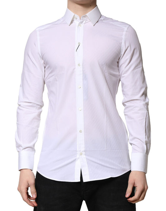 Dolce & Gabbana White MARTINI Long Sleeves Dress Shirt