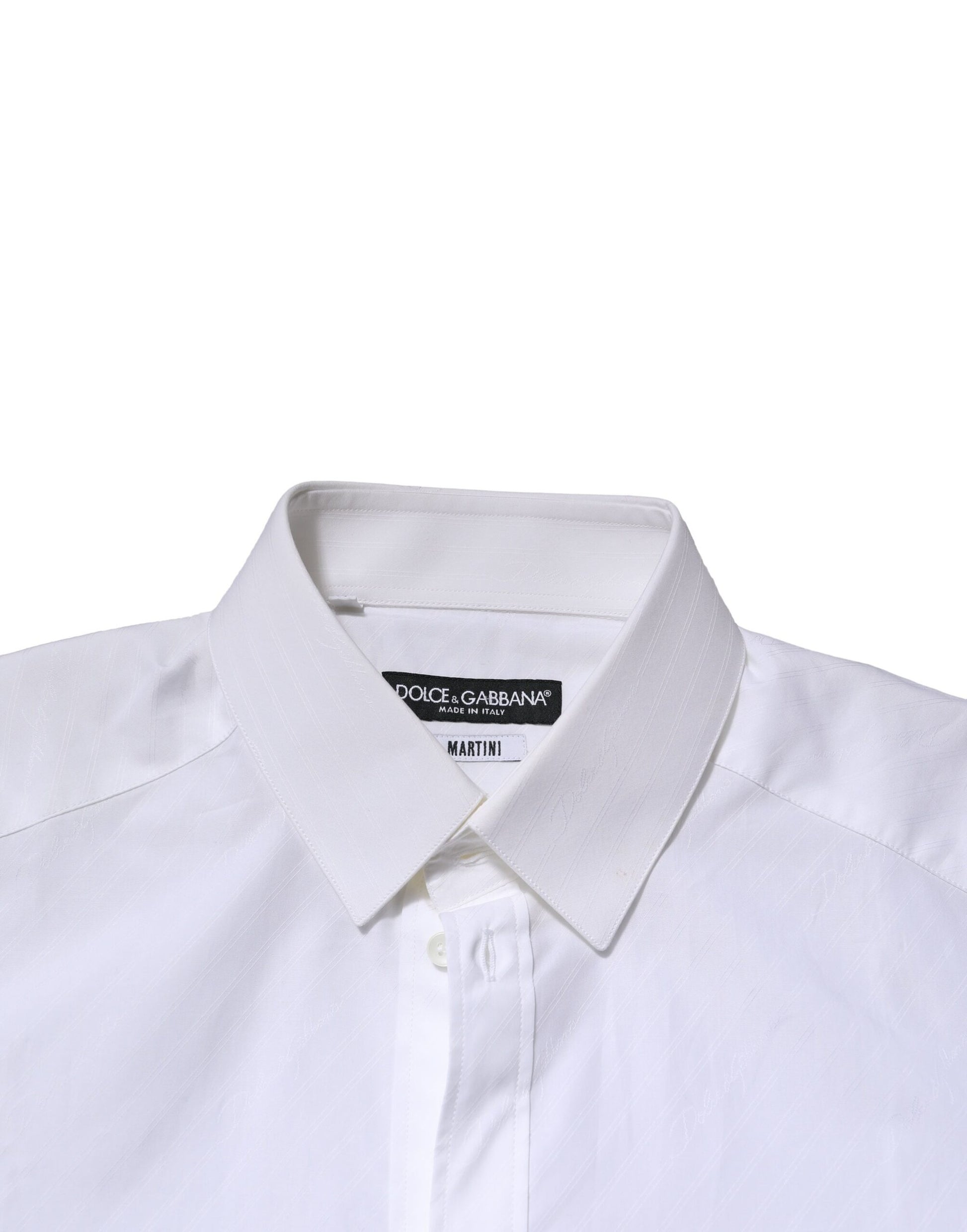 Dolce & Gabbana White MARTINI Long Sleeves Dress Shirt
