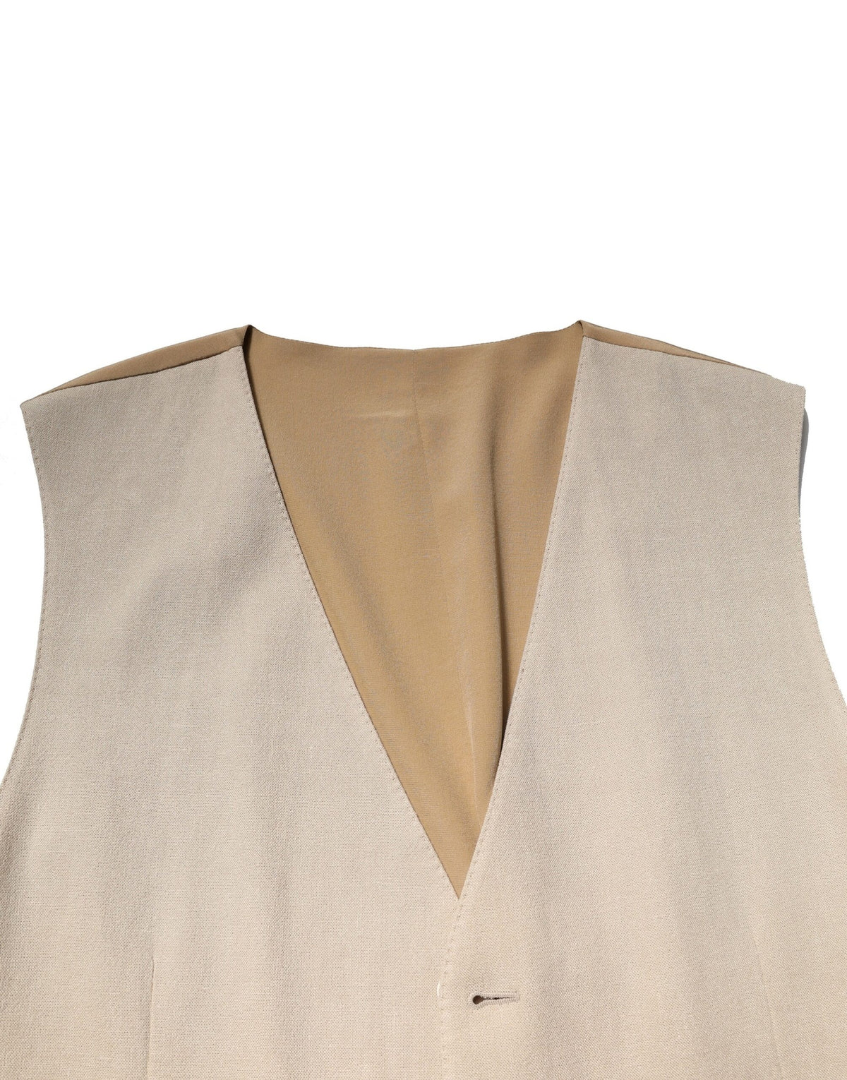 Dolce & Gabbana Beige Linen Formal Waistcoat Vest