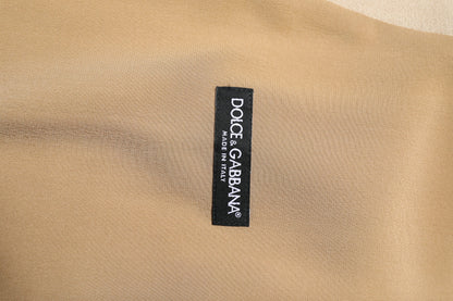 Dolce & Gabbana Beige Linen Formal Waistcoat Vest