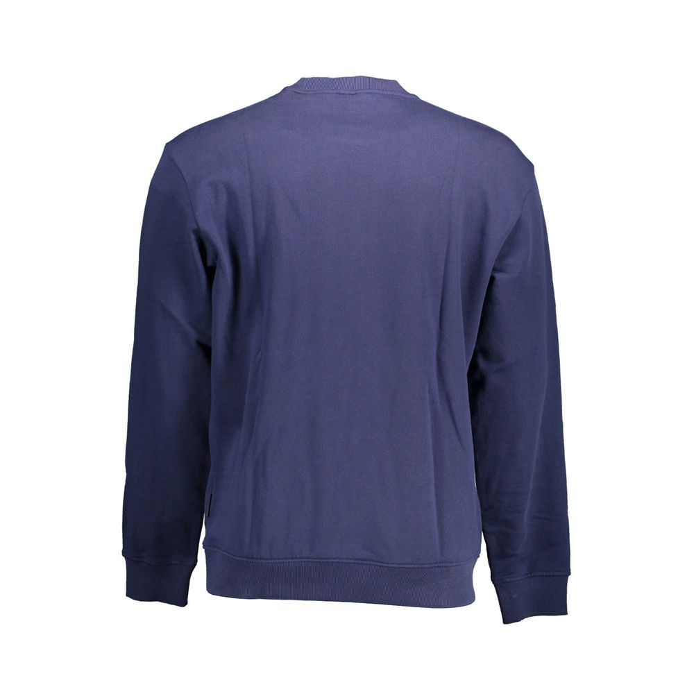 Napapijri Blue Cotton Men Crew Neck Sweater