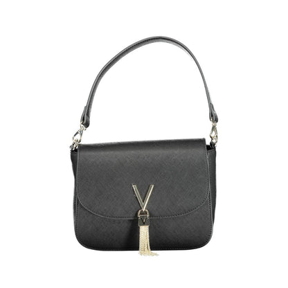 Valentino Bags Black Faux Leather Handbag with Shoulder Strap