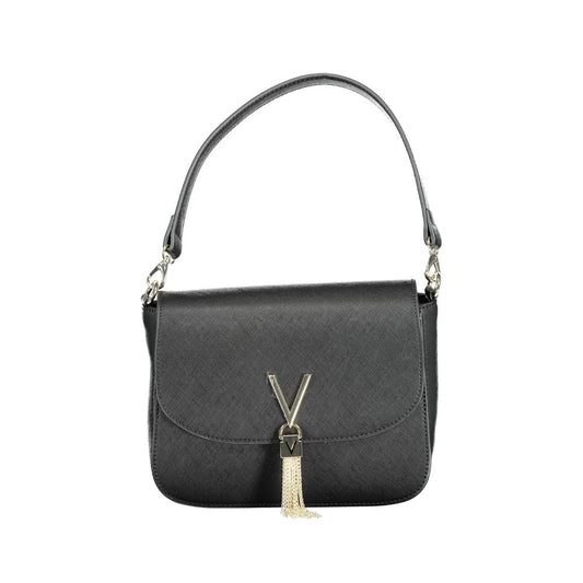 Valentino Bags Black Faux Leather Handbag with Shoulder Strap