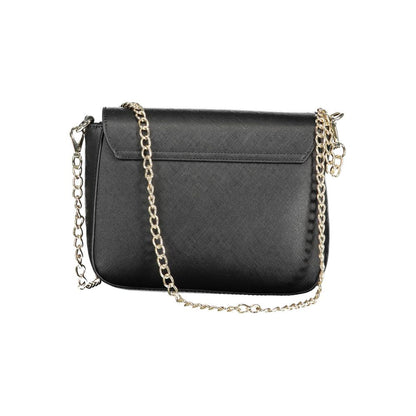 Valentino Bags Black Faux Leather Handbag with Shoulder Strap