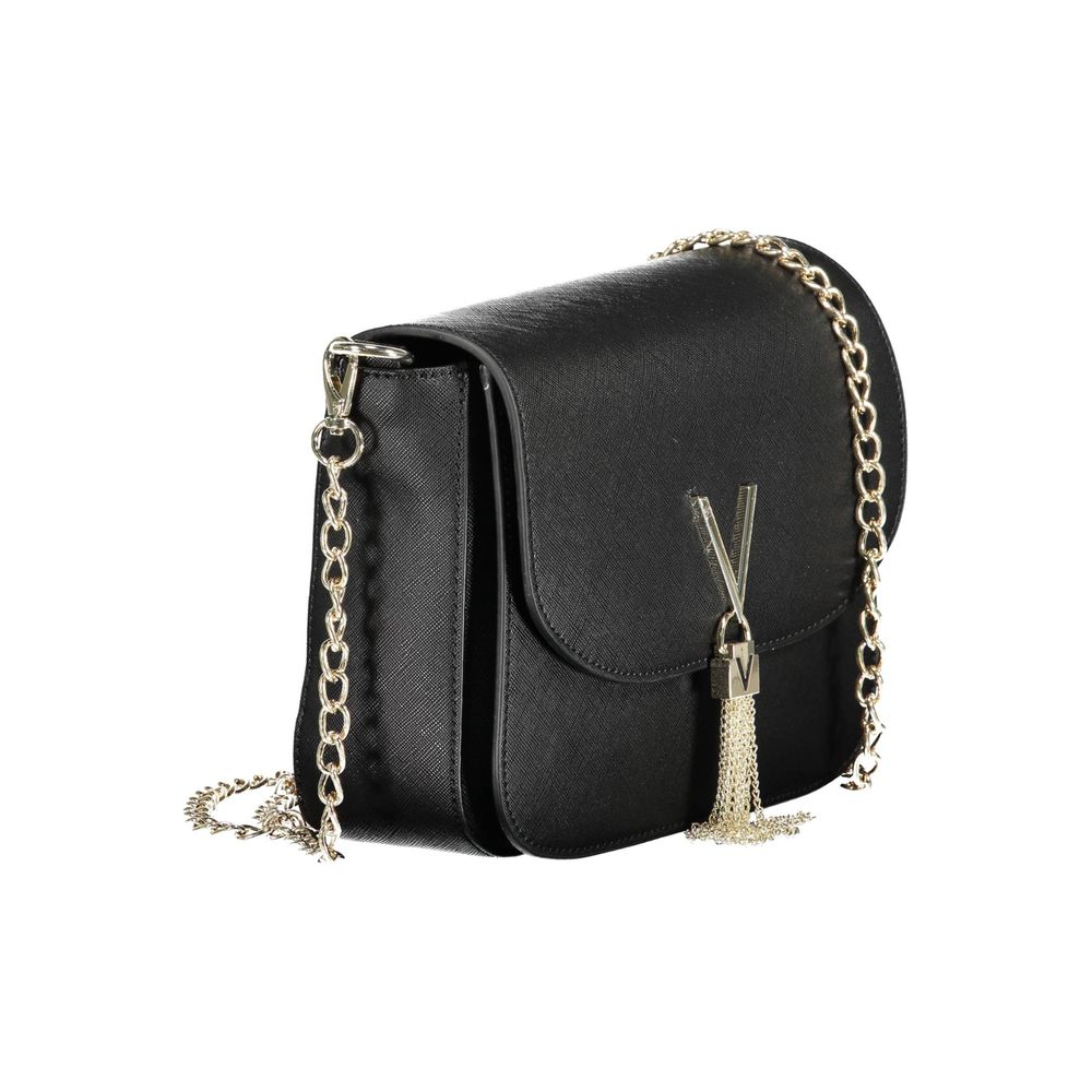 Valentino Bags Black Faux Leather Handbag with Shoulder Strap
