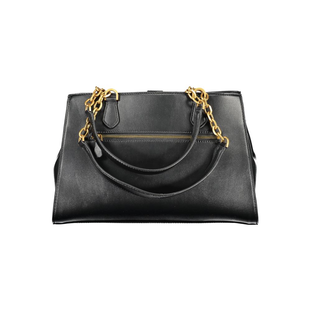 Guess Jeans Black Handbag – Faux Leather, Chic Design