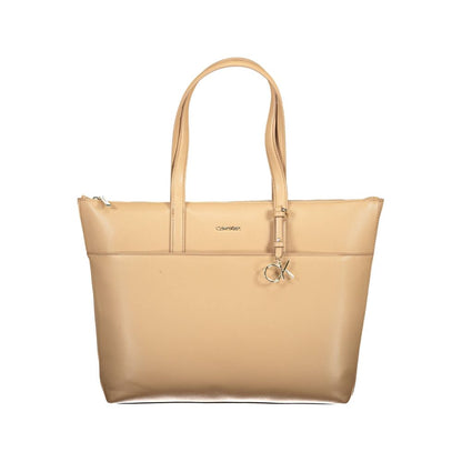 Calvin Klein Beige Polyester Handbag for Women