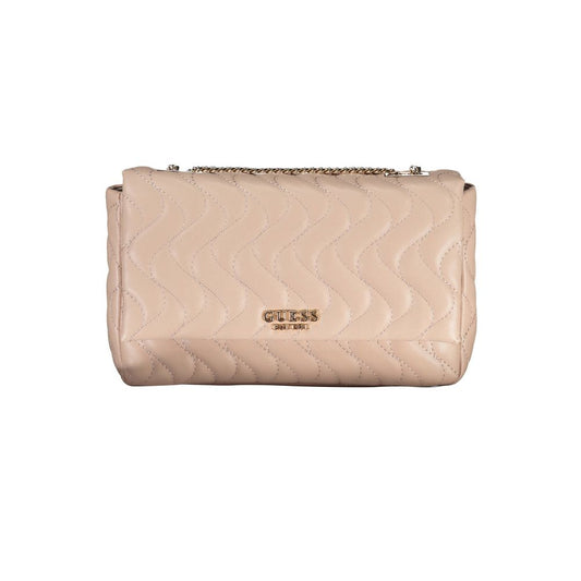 Guess Jeans Pink Handbag – Faux Leather, Stylish Chain Shoulder Bag