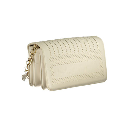 Valentino Bags White Faux Leather Handbag with Adjustable Chain Strap