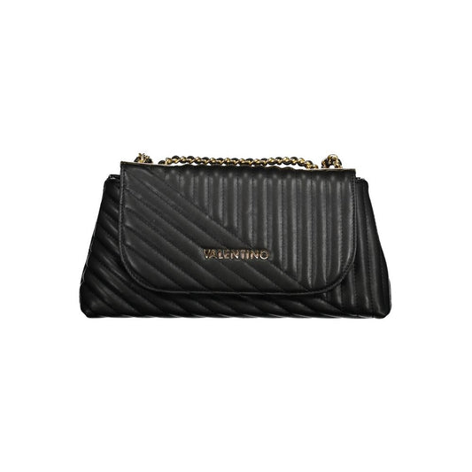 Valentino Bags Black Faux Leather Chain Shoulder Bag