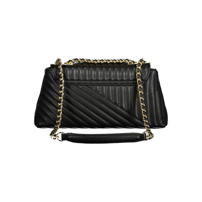 Valentino Bags Black Faux Leather Chain Shoulder Bag