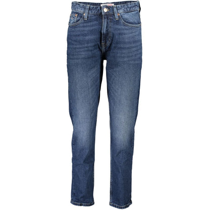 Tommy Hilfiger Blue Cotton Jeans - Izzie High Rise Slim Ankle