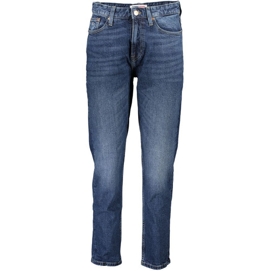 Tommy Hilfiger Blue Cotton Jeans - Izzie High Rise Slim Ankle