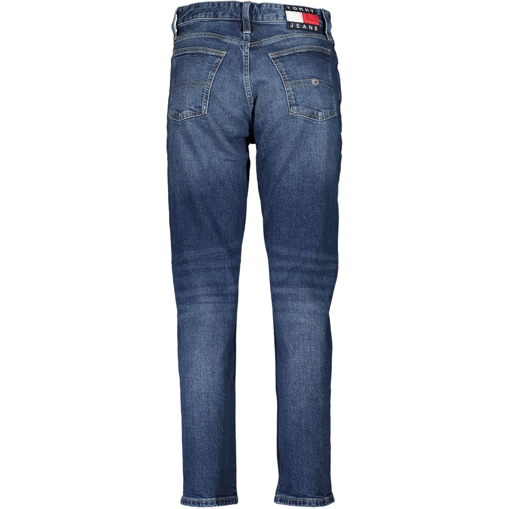 Tommy Hilfiger Blue Cotton Jeans - Izzie High Rise Slim Ankle