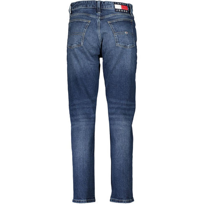 Tommy Hilfiger Blue Cotton Jeans - Izzie High Rise Slim Ankle