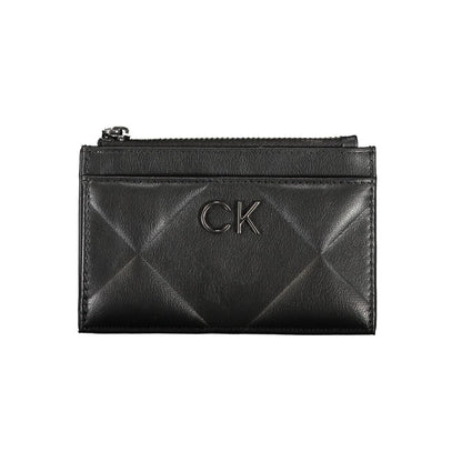 Calvin Klein Sleek Black Faux Leather Zip Wallet