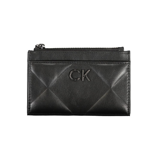 Calvin Klein Sleek Black Faux Leather Zip Wallet