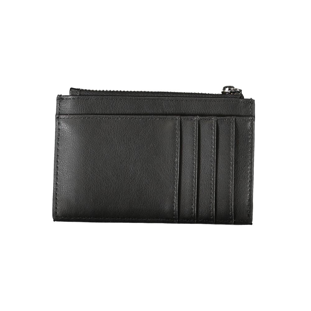 Calvin Klein Sleek Black Faux Leather Zip Wallet