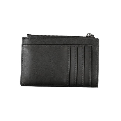 Calvin Klein Sleek Black Faux Leather Zip Wallet