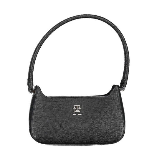 Tommy Hilfiger Black Polyethylene Handbag - The Perfect Blend of Style and Functionality