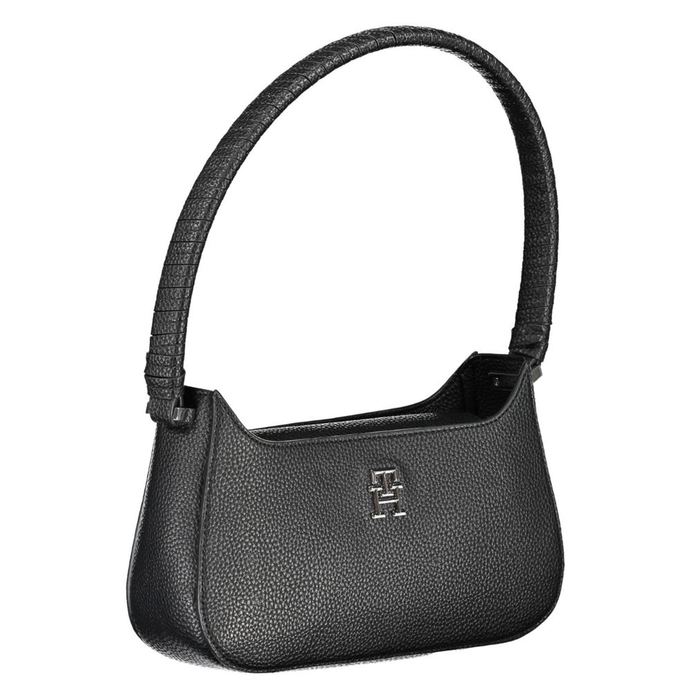 Tommy Hilfiger Black Polyethylene Handbag - The Perfect Blend of Style and Functionality