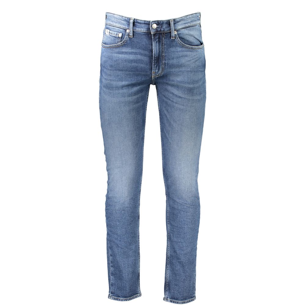 Calvin Klein Blue Cotton Slim Taper Jeans