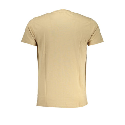 Cavalli Class Beige Cotton T-Shirt for Effortless Style