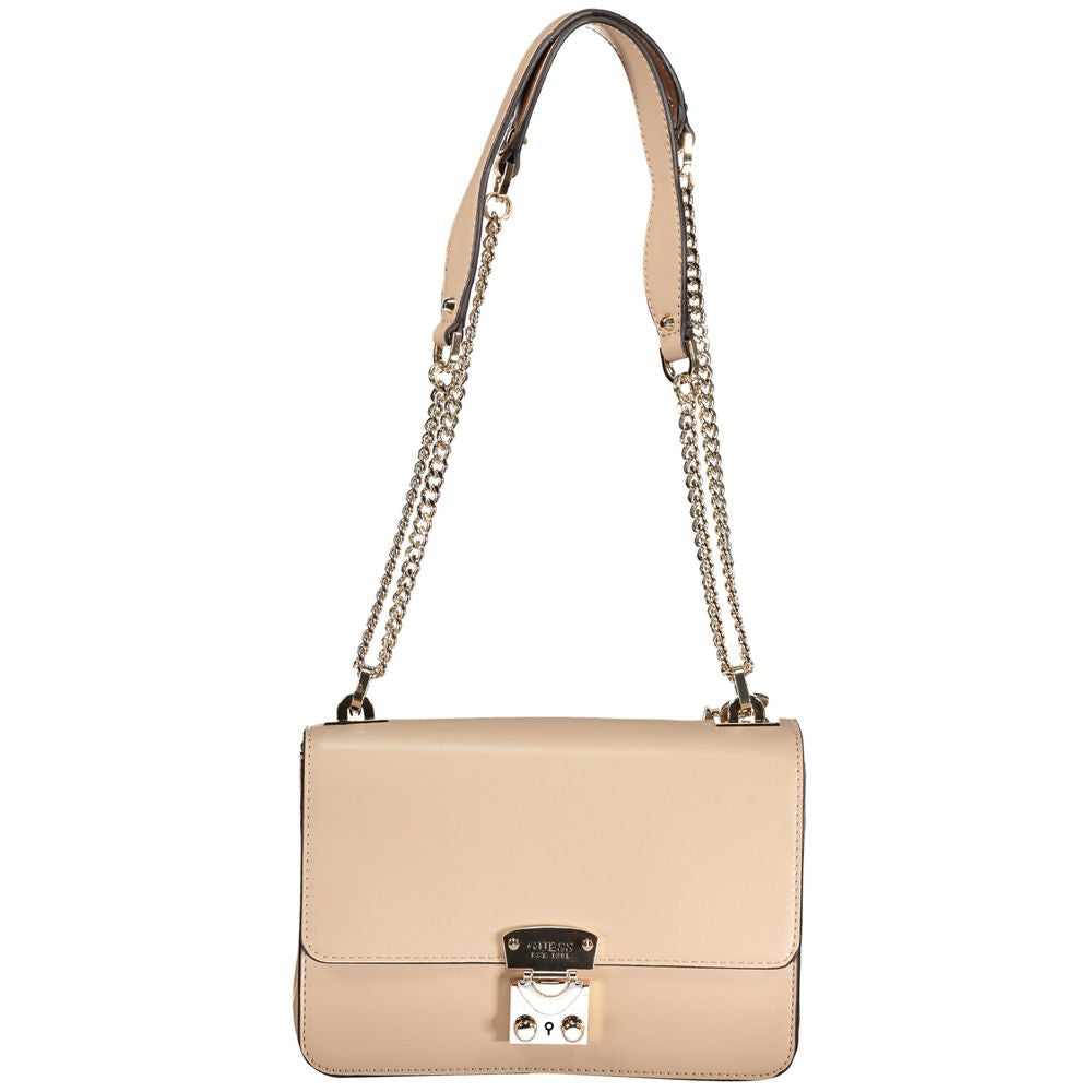 Guess Jeans Beige Polyethylene Handbag - Eliette Bag