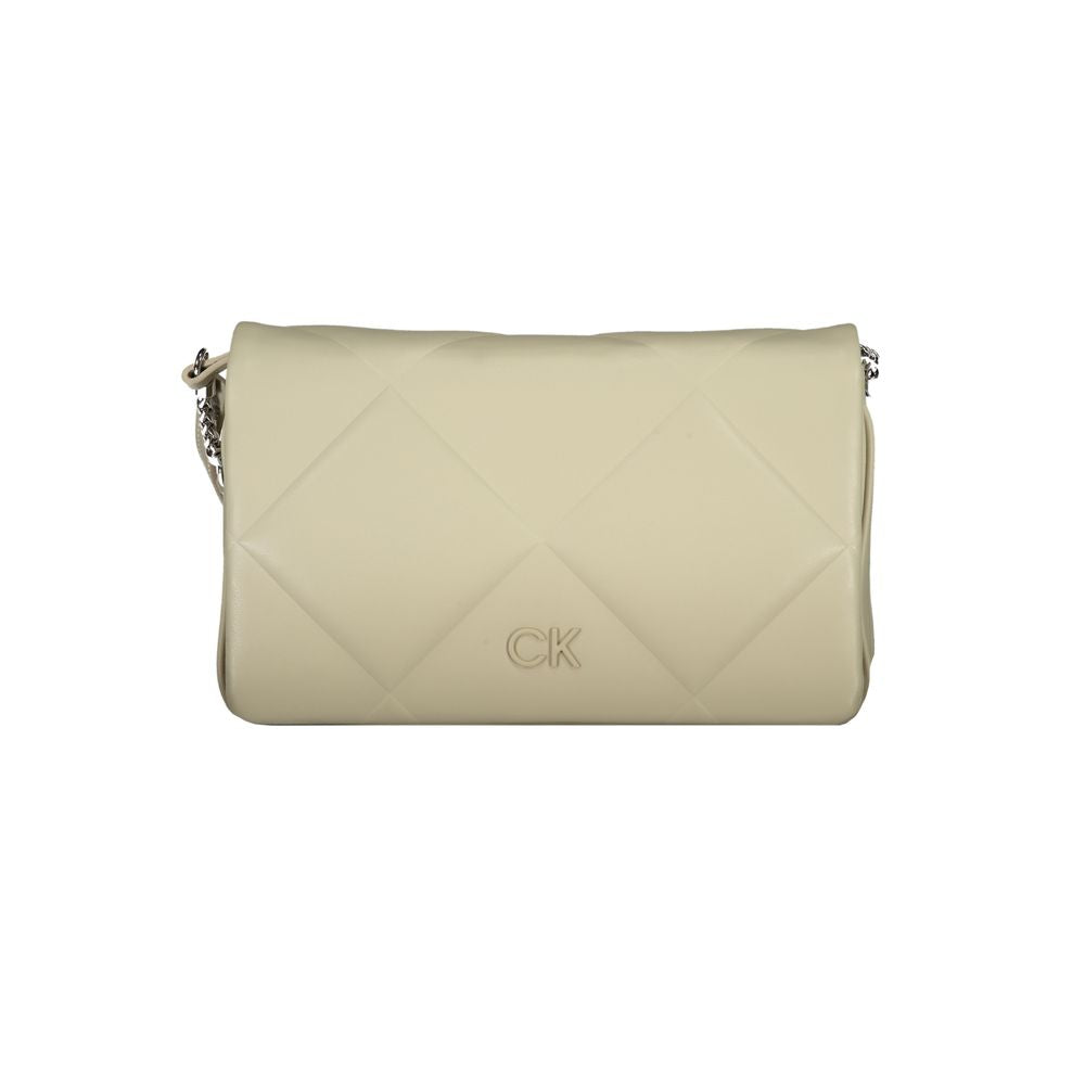 Calvin Klein Beige Cotton Handbag: Minimalist Chic for Everyday Elegance