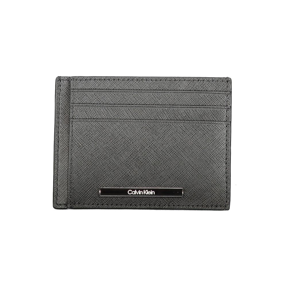 Calvin Klein Black Leather Men's Wallet Holder