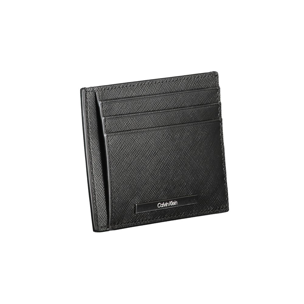 Calvin Klein Black Leather Men's Wallet Holder