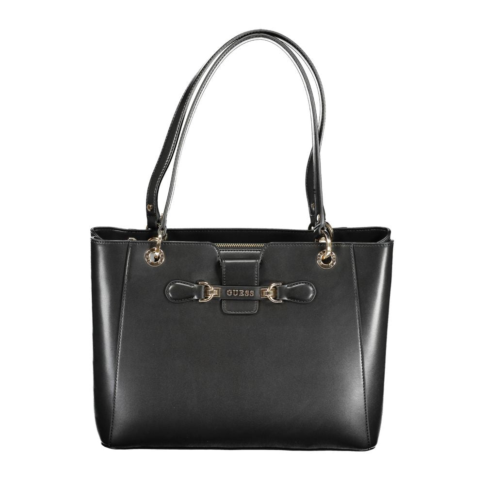 Guess Jeans Black Polyethylene Handbag - Nolana Bag