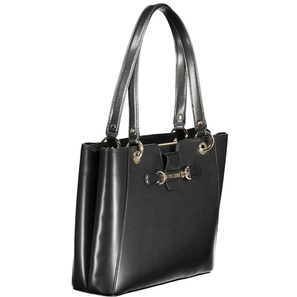 Guess Jeans Black Polyethylene Handbag - Nolana Bag