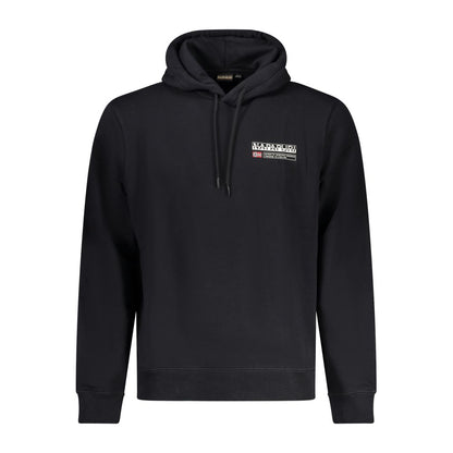 Napapijri Black Cotton Sweater - Long Sleeve Hoodie