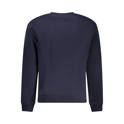 Napapijri Blue Cotton Sweater - Relaxed Fit Crew Neck Sweatshirt