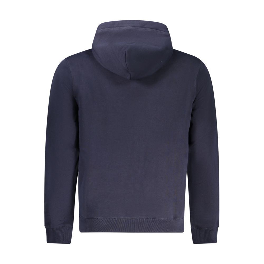 Napapijri Blue Cotton Sweater: Long Sleeve Hoodie