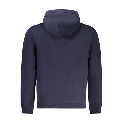 Napapijri Blue Cotton Sweater: Long Sleeve Hoodie