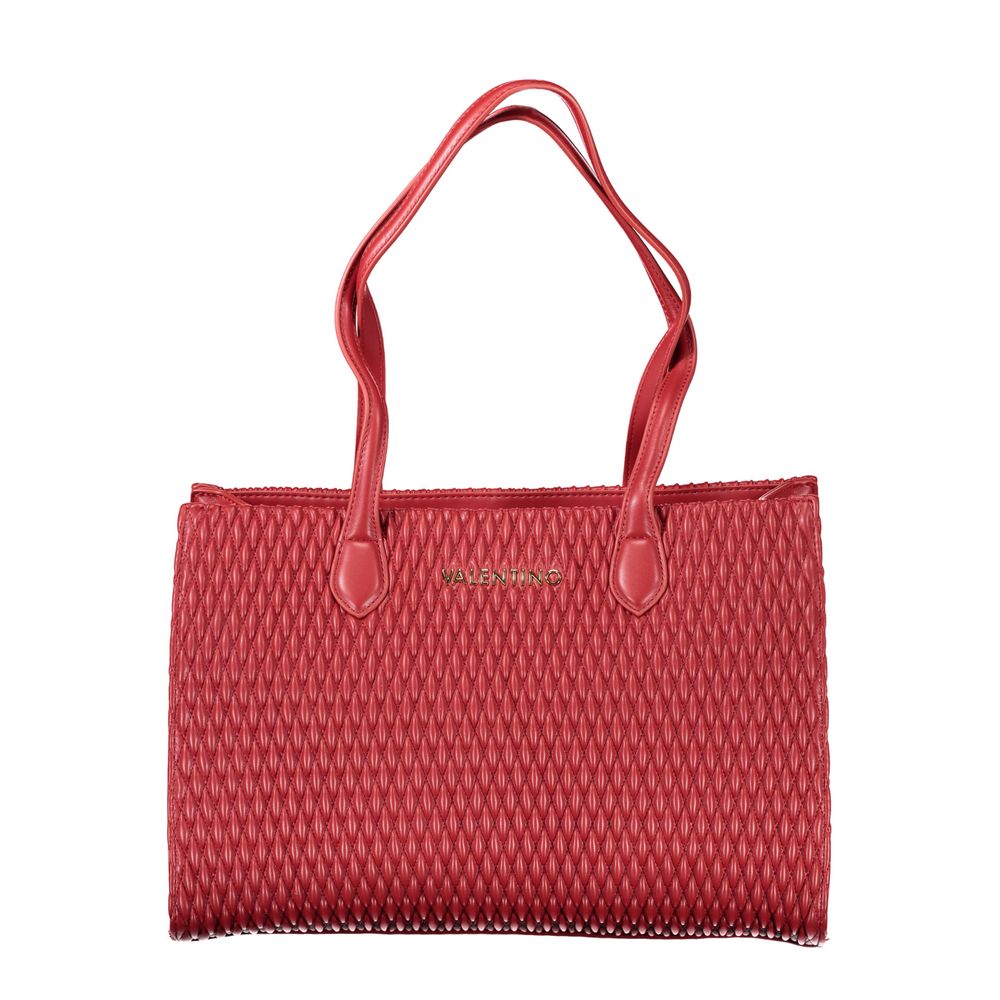 Mario Valentino Red Polyethylene Handbag with Automatic Closure