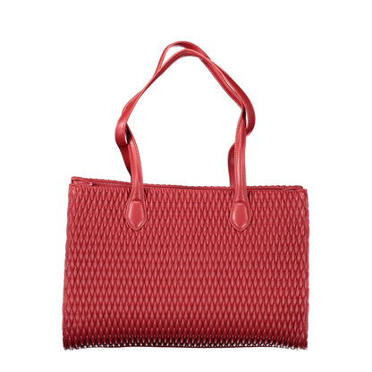 Mario Valentino Red Polyethylene Handbag with Automatic Closure