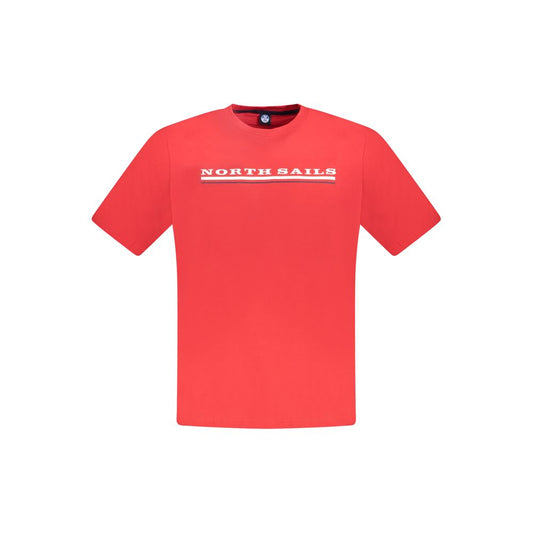 North Sails Red Cotton Men T-Shirt