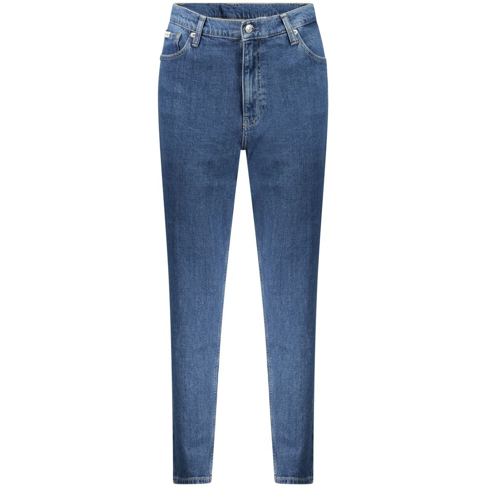 Calvin Klein Blue Cotton MOM Jeans
