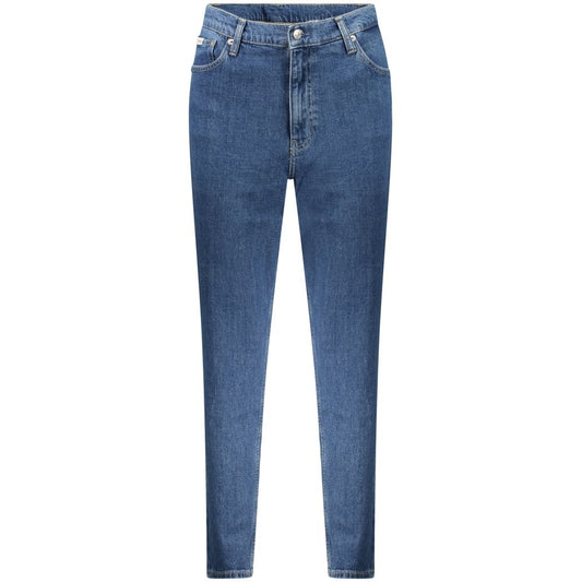 Calvin Klein Blue Cotton MOM Jeans
