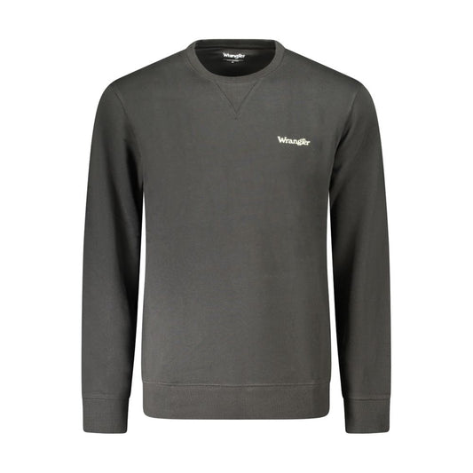 Wrangler Black Cotton Sweater - Long Sleeve Crew Neck