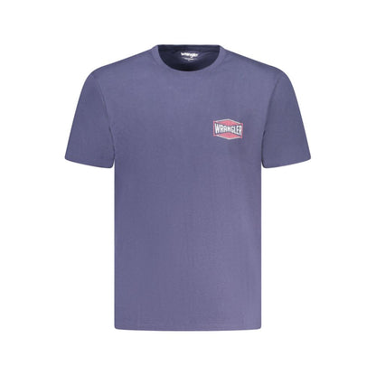 Wrangler Blue Cotton T-Shirt - Short Sleeve Graphic Tee