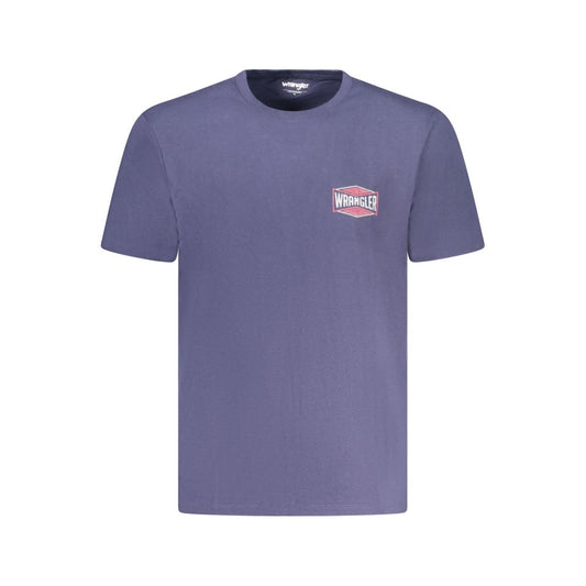 Wrangler Blue Cotton T-Shirt - Short Sleeve Graphic Tee