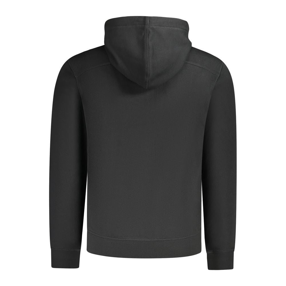 Hugo Boss Black Cotton Sweater - Long Sleeved V-Neck T-Shirt with Applique Logo